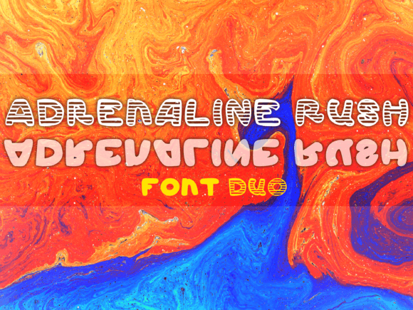 Adrenaline Rush: A Dynamic Display Font Duo for Creative Projects