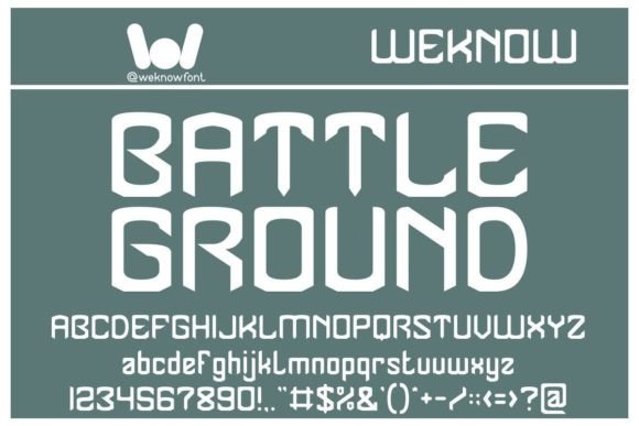 Battle Ground: A Gothic-Themed Modern Display Font for Creative Projects