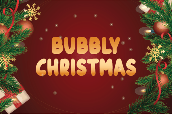 Bubbly Christmas: A Unique Display Font for Creative Projects