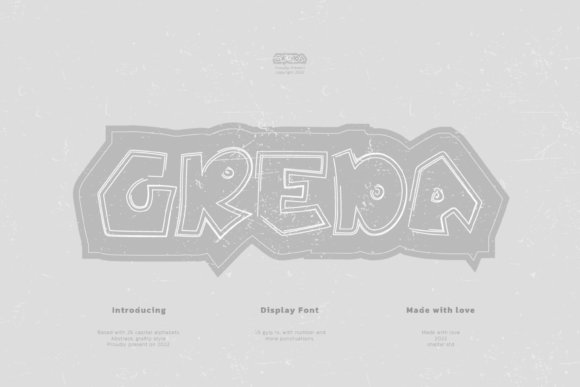 Greda: A Bold, Textured Display Font for Creative Designers