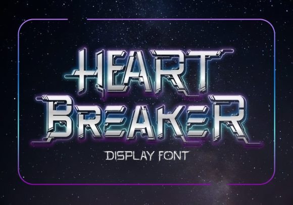 Heart Breaker: A Sci-Fi Display Font for Creative Projects