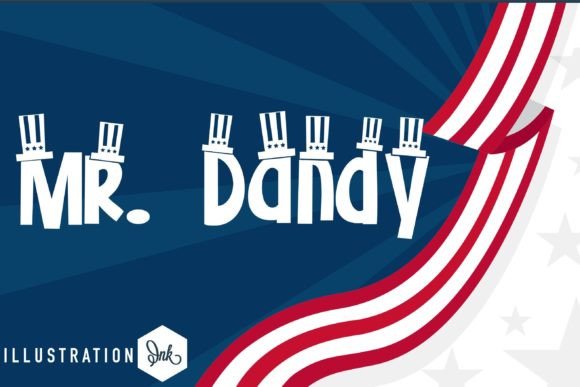 Mr. Dandy: A Unique Blocky Display Font with Patriotic Flair