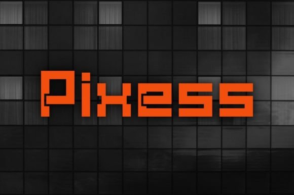 Pixess: A Bold and Square Lettered Display Font for Diverse Design Needs