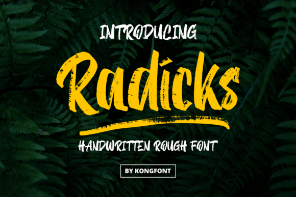 Radicks: A Romantic Cursive Brush Font for Expressive Design