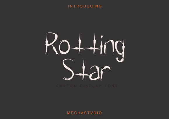 Rotting Star: A Haunting Display Font for Halloween and Horror Projects