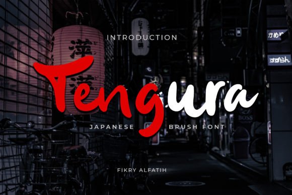 Tengura: A Japanese-Inspired Brush Font for Creative Expression